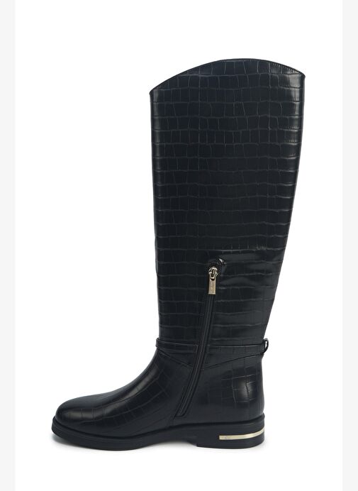 NUCIA2 5PR Siyah Kadın Düz Çizme - Görsel 4