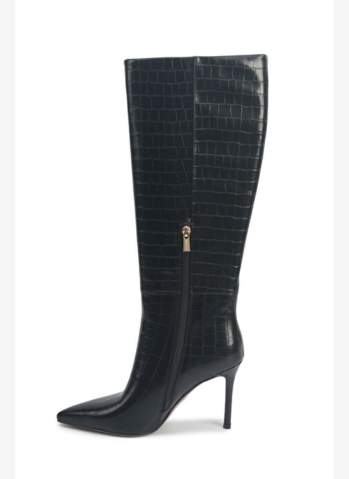 JUSTIN2 5PR Siyah Kadın Topuklu Çizme - Görsel 4