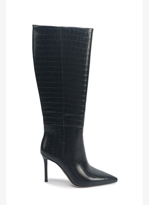 JUSTIN2 5PR Siyah Kadın Topuklu Çizme - Görsel 2