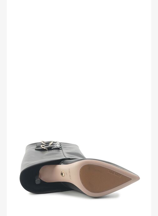 JUSTYOU 5PR Siyah Kadın Topuklu Çizme - Görsel 5