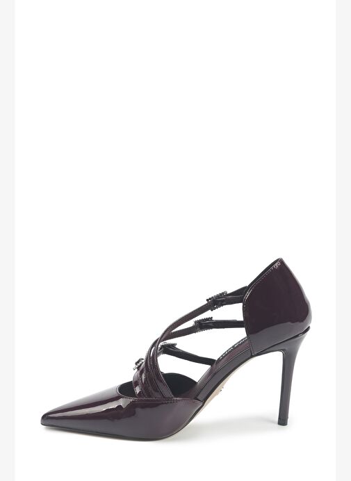 JULINT 5PR Bordo Kadın Topuklu Ayakkabı - Görsel 4