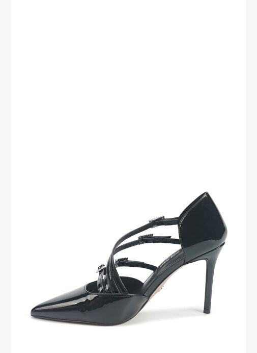 JULINT 5PR Siyah Kadın Topuklu Ayakkabı - Görsel 4