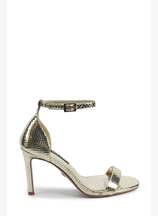 ISLA2 5PR Altın Kadın Topuklu Sandalet - Görsel 2