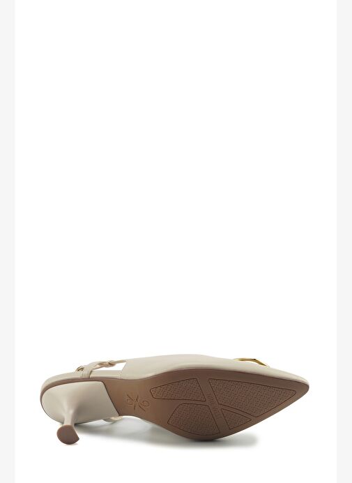 ALTASI 5PR KIRIK BEYAZ Kadın Topuklu Ayakkabı - Görsel 5