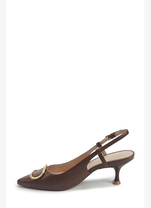 ALTASI 5PR Kahverengi Kadın Topuklu Ayakkabı - Görsel 4