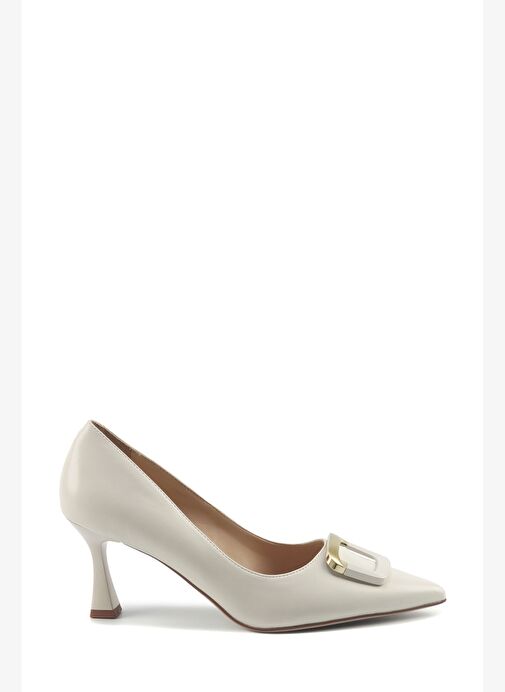 LADEN 5PR Bej Kadın Topuklu Ayakkabı - Görsel 2