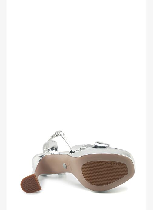 VENEZA 5PR Gümüş Kadın Topuklu Sandalet - Görsel 5