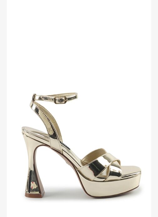 VENEZA 5PR Altın Kadın Topuklu Sandalet - Görsel 2