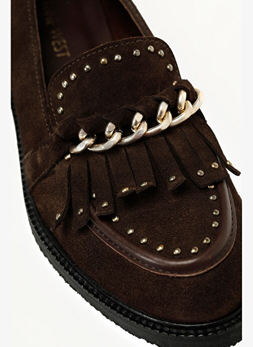 UMARRO 5PR Kahverengi Kadın Loafer - Görsel 8