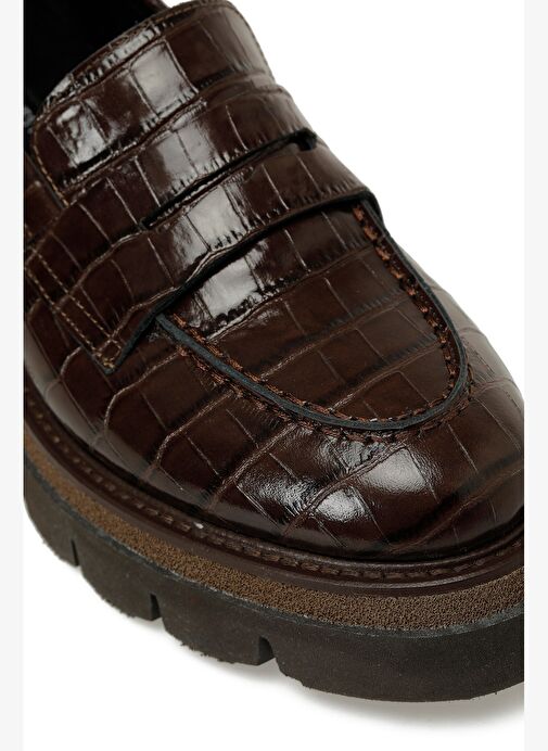 ROZEL 5PR Kahverengi Kadın Loafer - Görsel 8