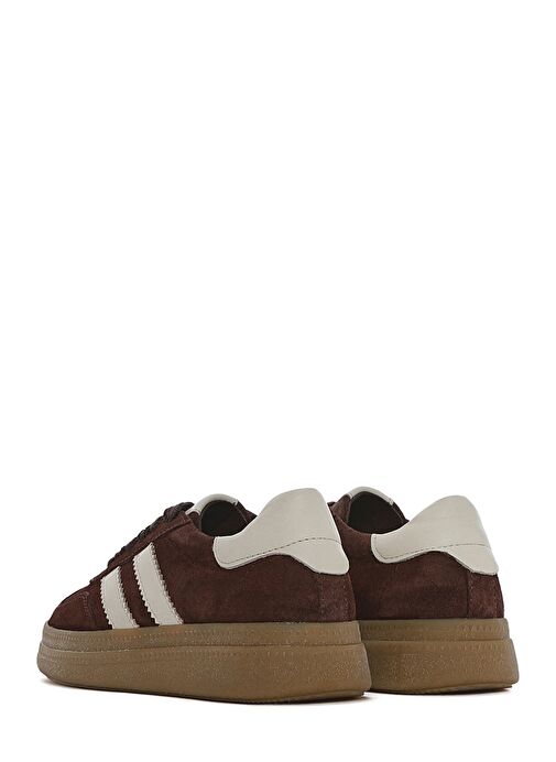 Derimod Derimod Kadın Kahverengi Bağcıklı Kalın Tabanlı Süet Deri Sneaker 25SFD511010 | Boyner Kahverengi - 6. görsel