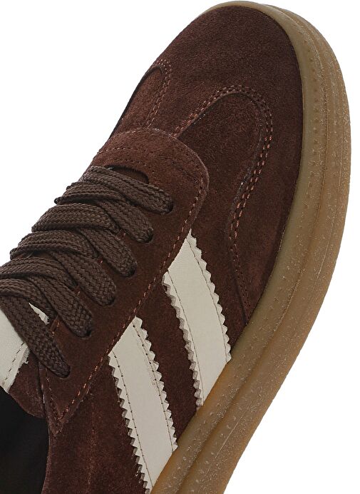 Derimod Derimod Kadın Kahverengi Bağcıklı Kalın Tabanlı Süet Deri Sneaker 25SFD511010 | Boyner Kahverengi - 9. görsel