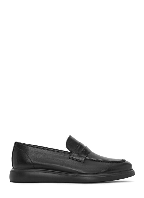 Erkek Siyah Deri Casual Loafer 25SFD790118 - Görsel 2