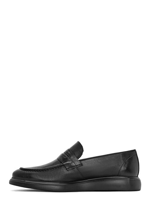 Erkek Siyah Deri Casual Loafer 25SFD790118 - Görsel 3