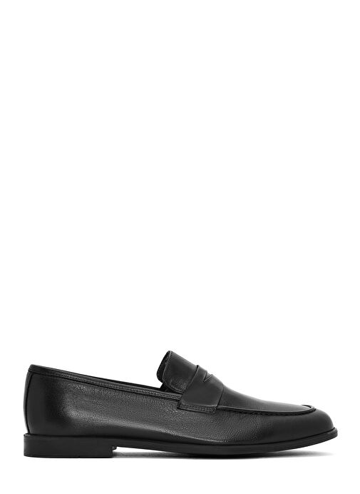 Erkek Siyah Deri Casual Loafer 25SFD790218 - Görsel 2