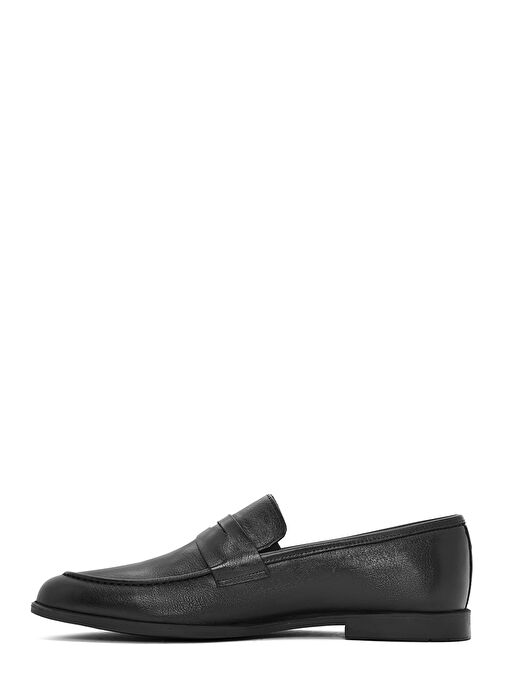 Erkek Siyah Deri Casual Loafer 25SFD790218 - Görsel 3