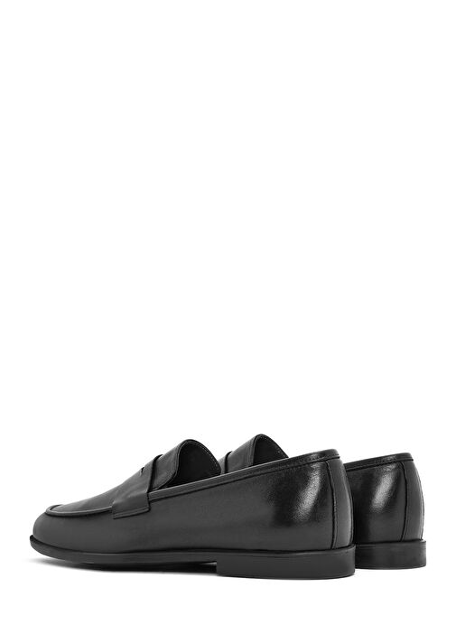 Erkek Siyah Deri Casual Loafer 25SFD790218 - Görsel 6