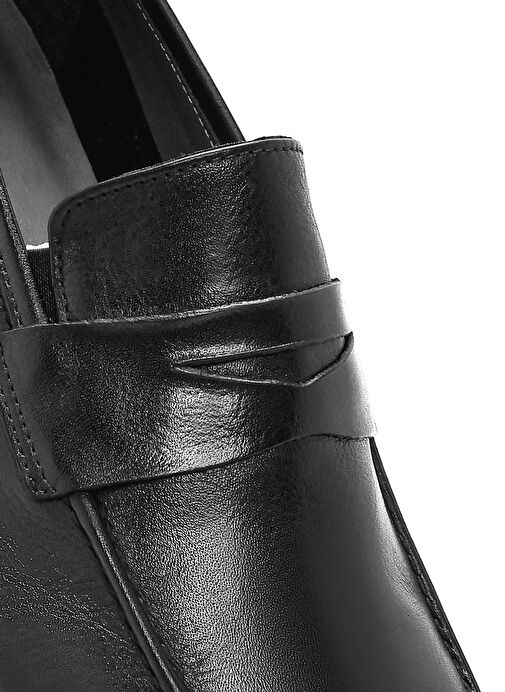 Erkek Siyah Deri Casual Loafer 25SFD790218 - Görsel 9