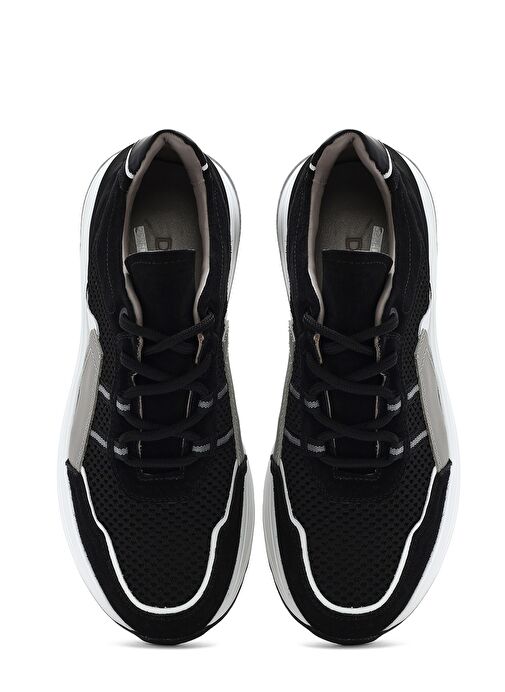 Derimod Derimod Erkek Siyah Bağcıklı Kalın Tabanlı Deri Sneaker 25SFD795014 | Boyner Siyah - 8. görsel