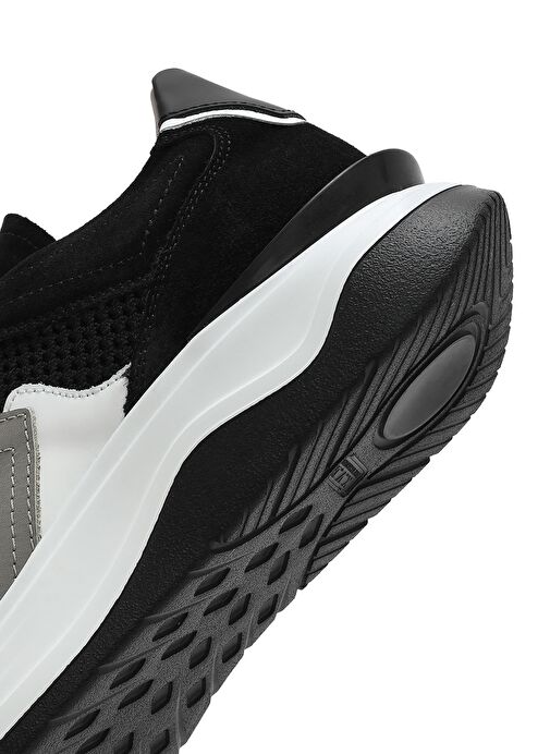 Derimod Derimod Erkek Siyah Bağcıklı Kalın Tabanlı Deri Sneaker 25SFD795014 | Boyner Siyah - 9. görsel