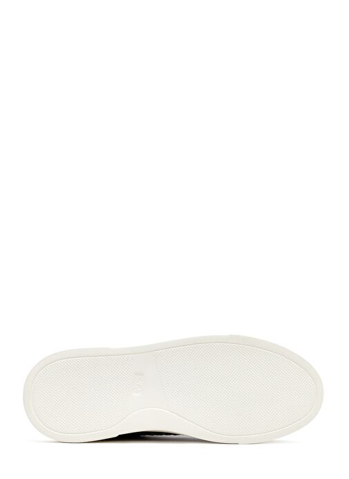 Erkek Haki Bağcıklı Örgülü Kalın Tabanlı Deri Sneaker 25SFD795214 - Görsel 5