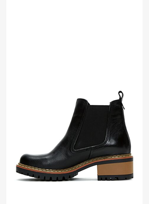 Kadın Siyah Deri Chelsea Bot 25WFD180018 - Görsel 3