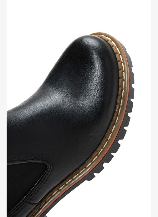 Kadın Siyah Deri Chelsea Bot 25WFD180018 - Görsel 9