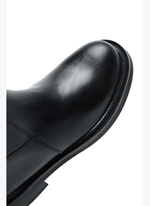 Kadın Siyah Fermuarlı Deri Bot 25WFD180518 - Görsel 9