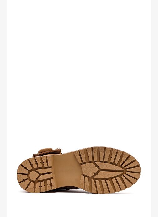 Kadın Taba Fermuarlı Süet Deri Bot 25WFD183110 - Görsel 6