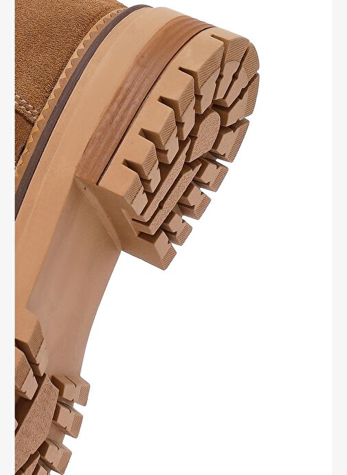 Kadın Taba Fermuarlı Süet Deri Bot 25WFD183110 - Görsel 9