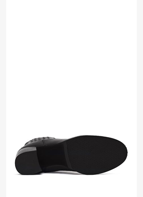 Kadın Siyah Kalın Topuklu Deri Chelsea Bot 25WFD183318 - Görsel 7