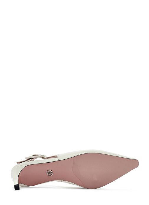 Derimod Derimod Kadın Krem Arkası Açık Kısa İnce Topuklu Deri Ayakkabı 25SFD494222 Topuklu Ayakkabı | Boyner Krem - 6. görsel