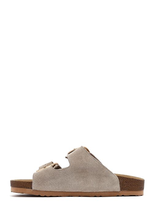 Kadın Vizon Tokalı Süet Deri Terlik 25SFD130110 - Görsel 3