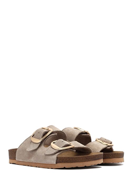 Kadın Vizon Tokalı Süet Deri Terlik 25SFD130110 - Görsel 4