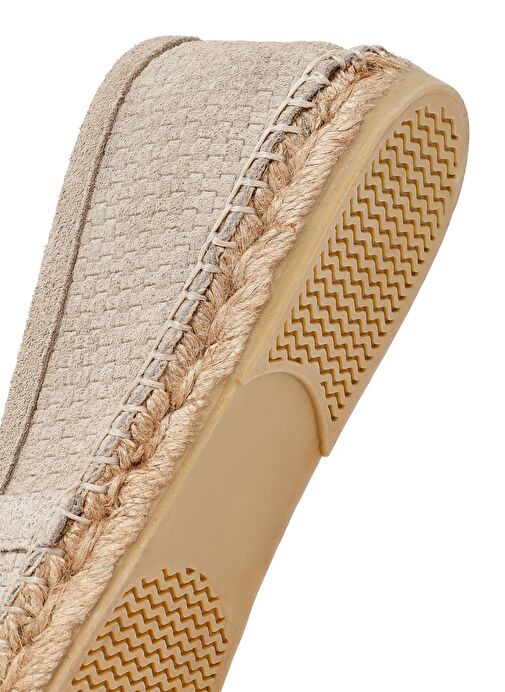 Erkek Bej Süet Deri Espadril 25SFD770214 - Görsel 9