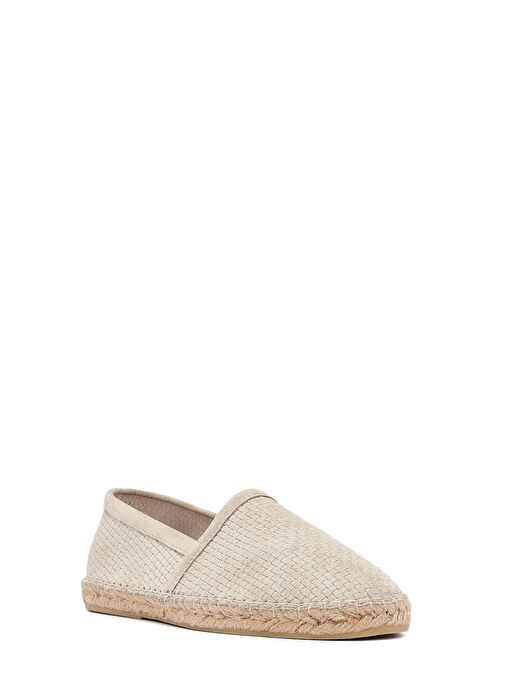 Erkek Bej Süet Deri Espadril 25SFD770214 - Görsel 7
