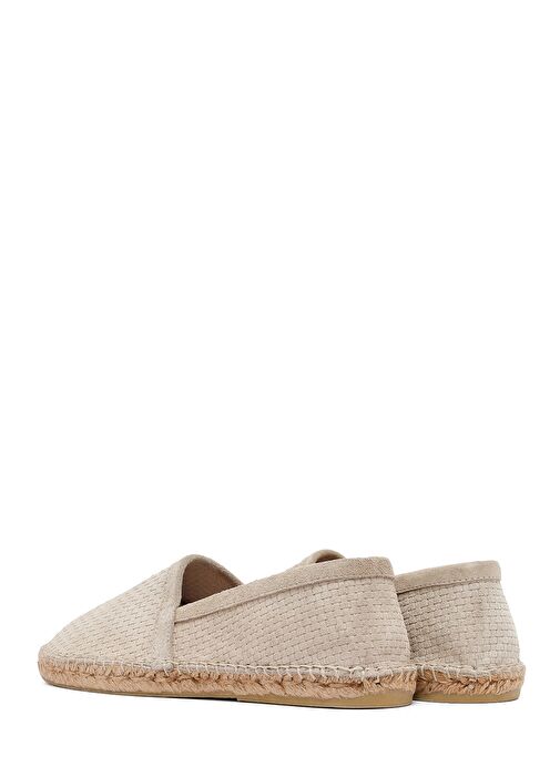Erkek Bej Süet Deri Espadril 25SFD770214 - Görsel 6