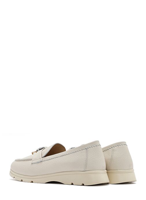 Kadın Bej Deri Comfort Loafer 25SFD1536FT - Görsel 6