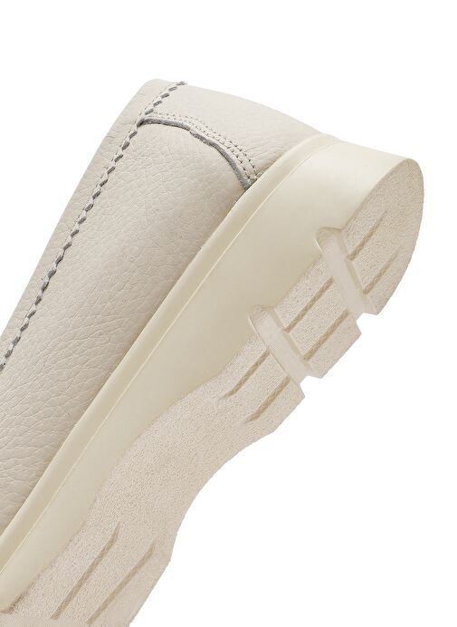 Kadın Bej Deri Comfort Loafer 25SFD1536FT - Görsel 9