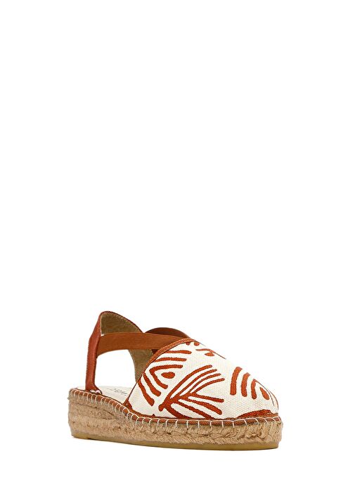 Kastamonu Taş Baskı Kadın Taba Desenli Espadril 25SFD20816F - Görsel 7