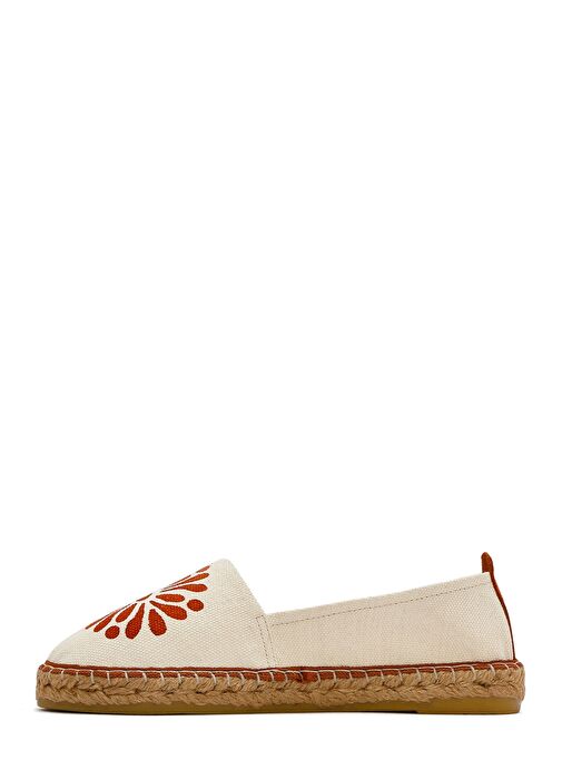 Kastamonu Taş Baskı Kadın Taba Desenli Espadril 25SFD20826F - Görsel 5