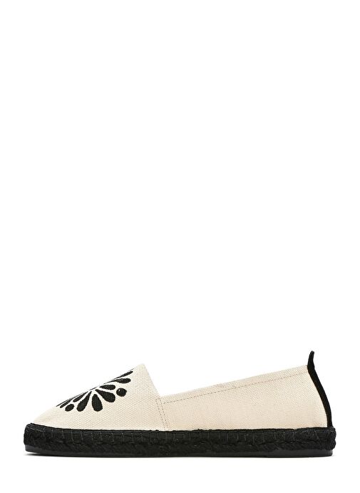 Kastamonu Taş Baskı Kadın Siyah Desenli Espadril 25SFD20826F - Görsel 6