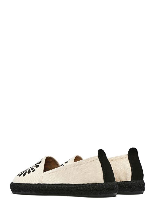 Kastamonu Taş Baskı Kadın Siyah Desenli Espadril 25SFD20826F - Görsel 8