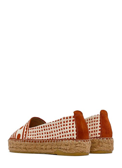 Kastamonu Taş Baskı Kadın Taba Desenli Espadril 25SFD20836F - Görsel 7