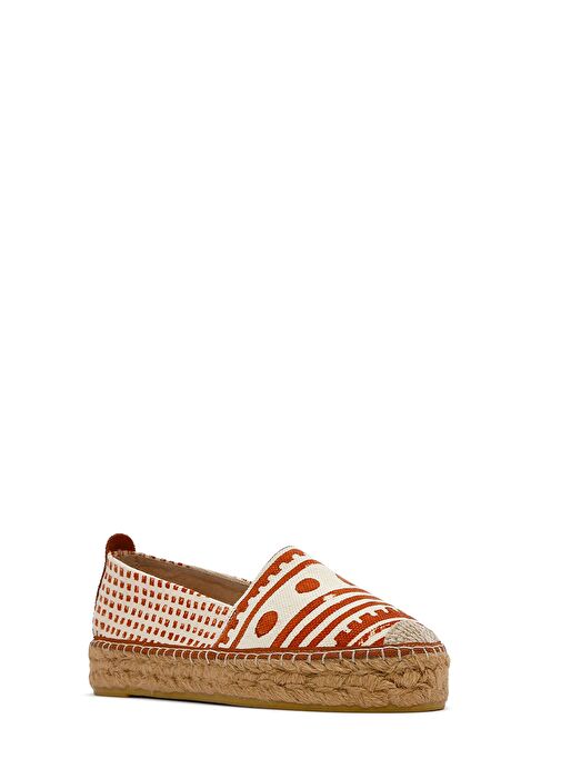 Kastamonu Taş Baskı Kadın Taba Desenli Espadril 25SFD20836F - Görsel 8