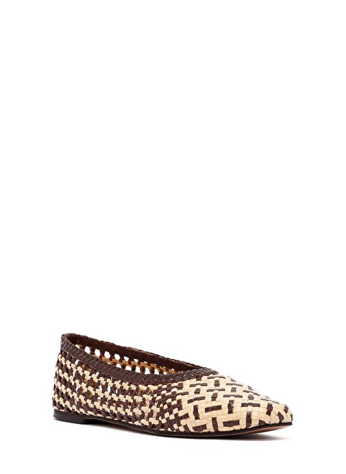 Kadın Kahverengi Hasır Deri Babet 25SFD5512M7 - Görsel 7