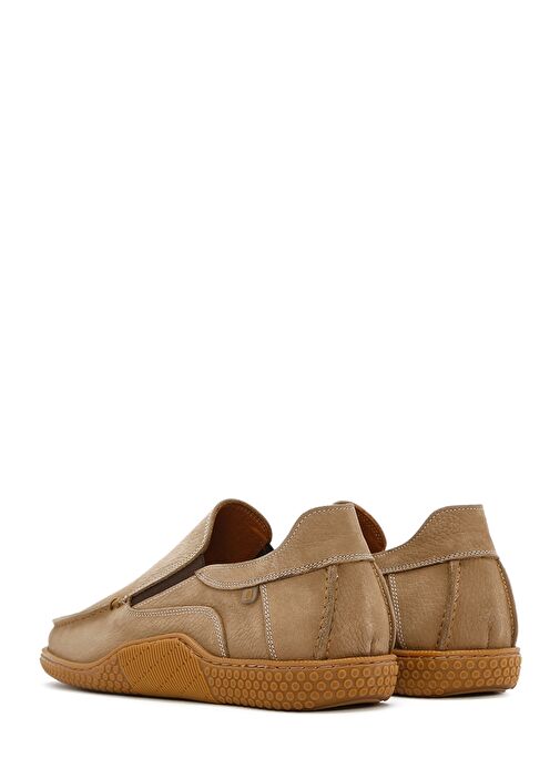 Erkek Bej Nubuk Deri Casual Loafer 25SFD8000V3 - Görsel 6