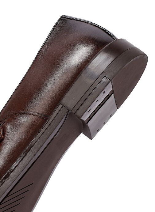 Erkek Kahverengi Deri Klasik Ayakkabı 25SFD805118 - Görsel 9