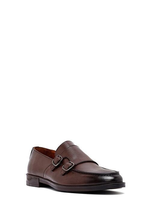 Erkek Kahverengi Deri Klasik Ayakkabı 25SFD805118 - Görsel 7