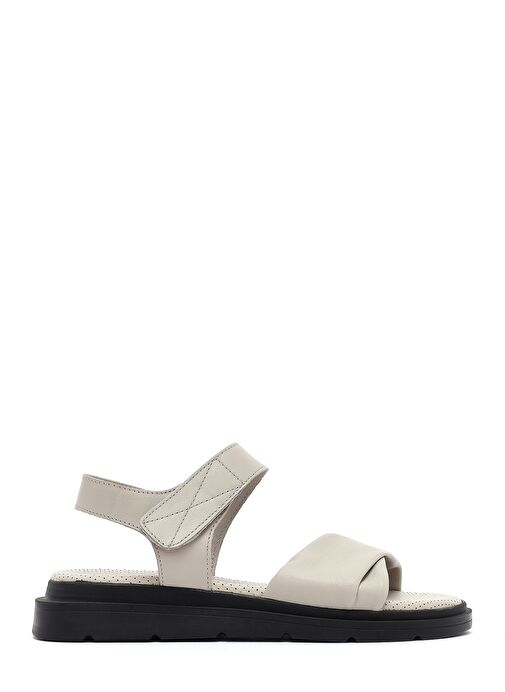 Derimod Derimod Kadın Gri Bantlı Deri Sandalet 25SFD362218 Sandalet & Terlik | Boyner Gri - 2. görsel